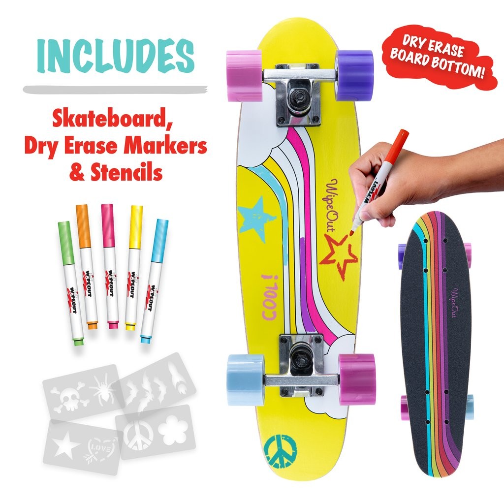 Dry Erase Penny Board by Wipeout™ Bundle